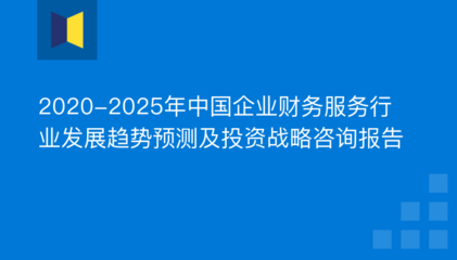 2020-2025年中国企业财务服务行业发展趋势预测及投资战略咨询报告